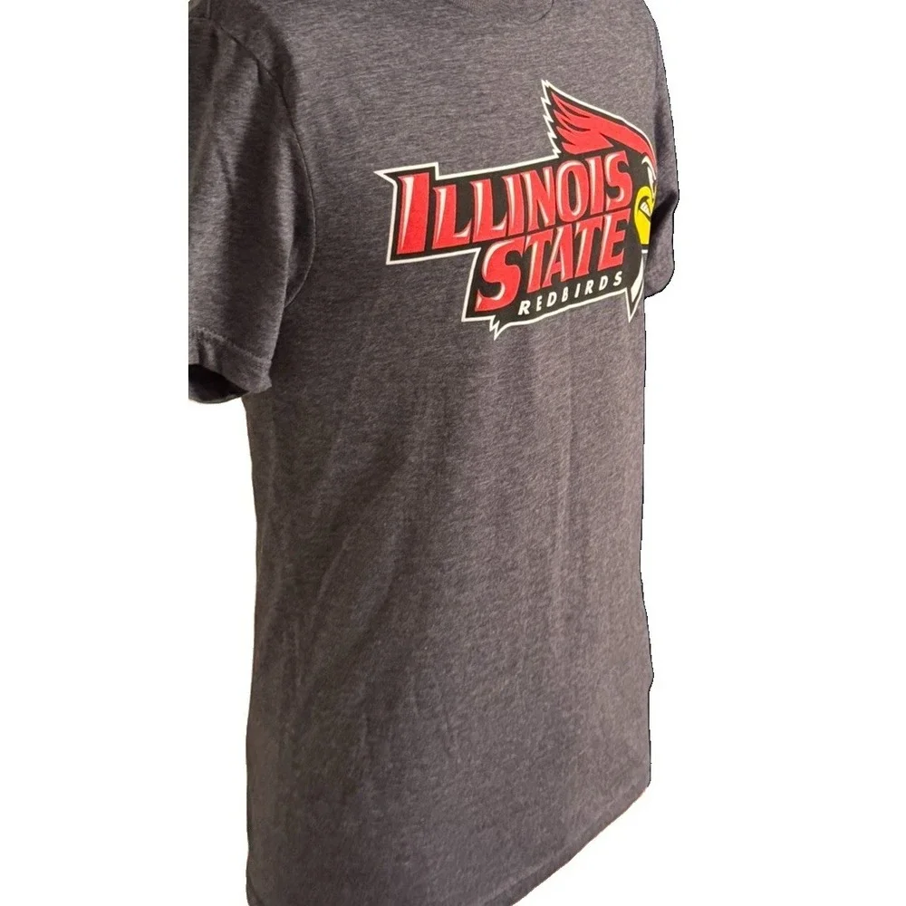 Illinois State Redbirds Cyansoft Light Gray Men's T-shirt Men's‎ Small